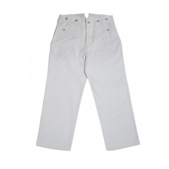 sailor white cotton trousers
