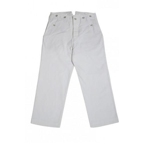 sailor white cotton trousers